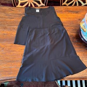 Authentic Chanel Black Skirt/Blouse Set